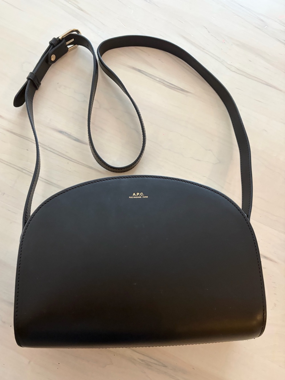 A.P.C black Demi Lune Bag